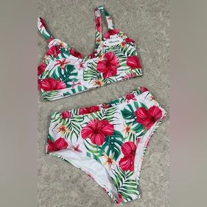NWT Doris Tropical Swimsuit Two-Piece High-Waisted size S